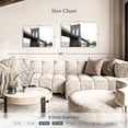 thumbnail image 4 of Elephant Stock Monochromatic Brooklyn Bridge Wall Art - Horizontal Canvas Wall Art - Living Room Wall Decor - Architecture Canvas - White And Black Decor - 36" x 24", 4 of 8