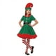 thumbnail image 4 of (Falda de 120 CM) Disfraces de Navidad para padres e hijos Disfraz de elfo de Navidad verde Ropa de cosplay para niños Disfraces de elfo para adultos Disfraces, 4 of 5