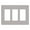 Gray, variant on Lutron CW-3-SS Claro Three Gang Designer Wall Plate - Stainless Steel