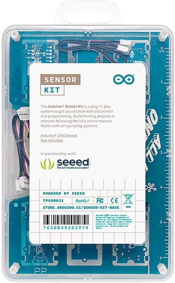 Arduino TPX00031  Sensor Kit - Base Essential Sensors for Beginners, Includes 10+ Sensors for DIY Projects & Learning
