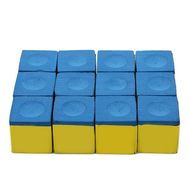12pcs Snooker Chalk, No Slip Billiard Pool Cue Tip Chalk Billiard Accessory for Snooker Pool