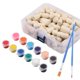 thumbnail image 1 of 50x de en Peg Proyectos de juguete DIY con estuche de almacenamiento y Personas sin terminar para adornos de tarta de 12 colores pigmentos, 1 of 7