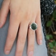 thumbnail image 2 of Harry Potter Slytherin Plaid Sigil Silver Plated Adjustable Novelty Ring, 2 of 4