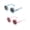 Pink & Blue, variant on two Pairs 5.71 In Summer Adult Flower Sunglasses Glasses Round UV Protection Colorful Eyewear for Women Beach Party