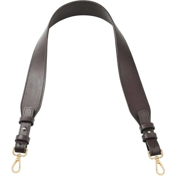 1.5 Inch Wide PU Leather Purse Strap for Women 30.7 Inch Dark brown PU Leather Handbags Long Crossbody Strap Replacement Dark Brown with Alloy Clasps for Shoulder Bag DIY Making Supplies