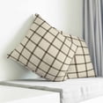 thumbnail image 3 of Linen Buffalo Check Pillow Covers 20x20 Inch Decorative Throw Pillow Cover, Retro Black Lines Grid Pattern Sofa Pillowcases Accent Cushion Case Home Decor Bedroom Living Room, 3 of 6