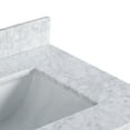 Proox Carrara Marble Stone Vanity Top Backsplash Sidesplash in White 30