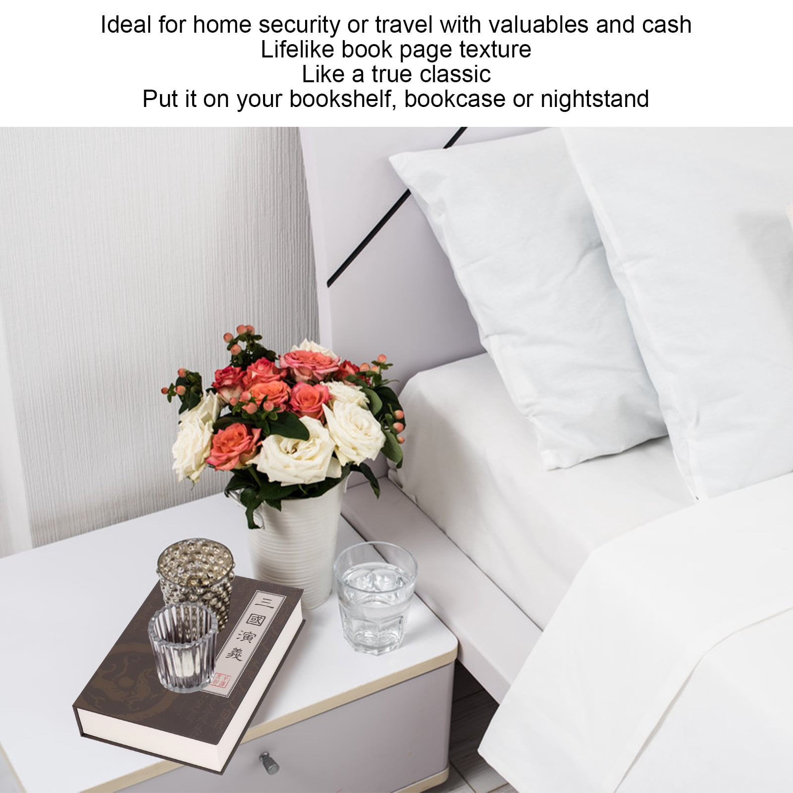 Lifelike Diversion Book Safe - UrbanEden Metal Money Box With Key Lock, Perfect For Storing Jewelry, Cash, And Credit Cards, Secure And Discreet Book Safe