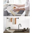 thumbnail image 5 of Burnt Orange Ombre Kitchen Dish Towels for Drying Dishes Set of 3, Modern Grey Gradient Farmhouse Art Waffle Weave Microfiber Hand Tea Bathroom Towels Quick Dry & Absorbent Towel 15.7x23.6, 5 of 7