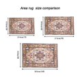 thumbnail image 3 of 6x9 Vintage Boho Area Rug - Persian Style, Flower Design, Reddish Tones, Non-slip, Washable - Ideal for Living Room, Kitchen, Bedroom (Blue+Gold), 3 of 7
