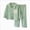 A7-Light Green, variant on Kids 2‑Piece Button‑Up Pajama Set with Embroidery Pocket,Soft Fabric Sleepwear for Boys and Girls 14-15 Years