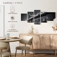 thumbnail image 5 of Elephant Stock Twinkling Manhattan Bridge Wall Art - Horizontal Multi Panel Canvas - Living Room Wall Decor - Architecture Multi Panel - Black And Gray Decor - 92" x 42", 5 of 8