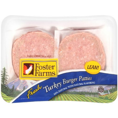 Foster Farms 100% Natural Fresh Turkey Burger Patties, 1ct