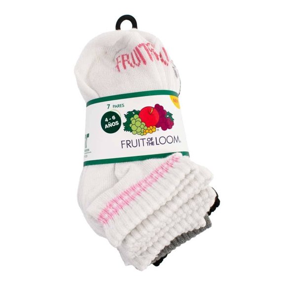 Set de Tines Fruit of the loom Para Niña Corto Multicolor 7 Pares Talla CH