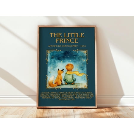 The Little Prince by Antoine de Saint-Exup茅ry Book Poster Children s Literary Wall Art Bookish Gift Reading Nook Print UNFRAMED