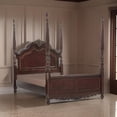 thumbnail image 4 of Park Queen Size Poster Bed with Shell Motifs and Burl Inlays- Brown Veneer, 4 of 6