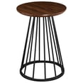 thumbnail image 4 of Table d'Appoint en Bois Moderne de 16 Po avec Base en Métal - Noyer Foncé / Noir, 4 of 5