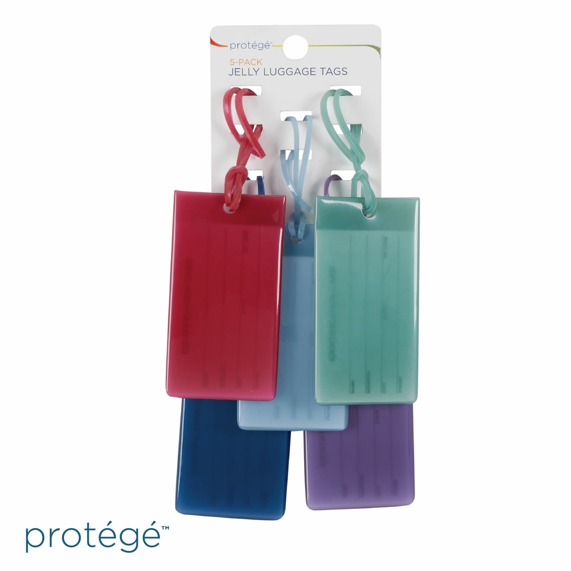 Protégé 5 Pack Jelly Styled Travel Tags