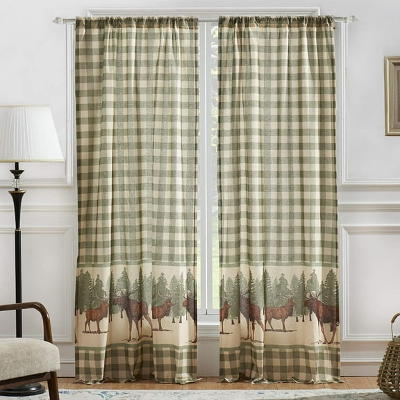 Global Trends Elk Grove Rustic Curtain Panels, Set of 2