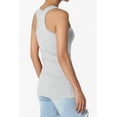 thumbnail image 4 of TheMogan Women's Basic Scoop Neck Racerback Stretch Cotton Tank Top Sleeveless Sporty Tee Light Grey M, 4 of 7