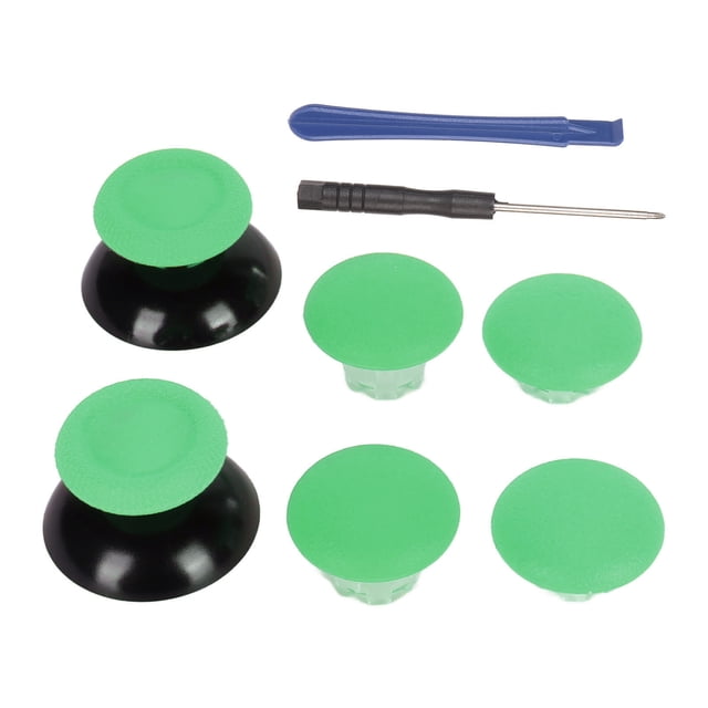 Agarre para Pulgar 8 en 1 Tapas de Palanca de Pulgar con Sensor Remoto 3D Multifuncional con Base de Palanca de Pulgar de 2 Piezas para Controlador PS5 Verde