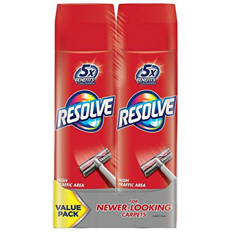 Resolve Dual Pack High Traffic Carpet Foam, 44 oz (2 Cans x 22 oz