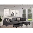 thumbnail image 3 of Jason Dark Gray Reversible Sofa Sectional with Dropdown Table & Charging Ports, 3 of 3