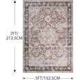 thumbnail image 2 of Rugs for Living Room Area Rug Carpet x Vintage Living Room Rugs for Bedrooms Machine Washable Rug for Dining Room Nusery Floral Distressed Grey Rug, 2 of 7