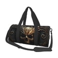 thumbnail image 1 of Fotbe Vintage Ornate Skull Bolsa Deportiva de Lona Plegable con Estampado, Bolsa de Gimnasio con Bolsillo Seco/Húmedo, Bolsa de Viaje Ultraligera de Gran Capacidad, 1 of 6