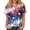 04-Blue, variant on 250th Anniversary USA Polo Shirt for Women, 4th of July Patriotic Short Sleeve Henley Button Down Tops for Independence Day