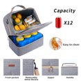 thumbnail image 3 of Lunch Bag for Women-Double Deck Lunch Tote Box Insulated Lunch Cooler for Work, School, Picnic, 3 of 7