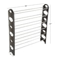 thumbnail image 2 of Everyday Home 6-Tier Stackable Shoe Rack - Holds 24 Pairs (Black), 2 of 3