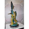 thumbnail image 4 of Nifao Set Of Intertwined Sailfish and Marlin Colored Bronze Statue – Home Decor Sculpture, 27"L x 20"W x 47"H, 4 of 11