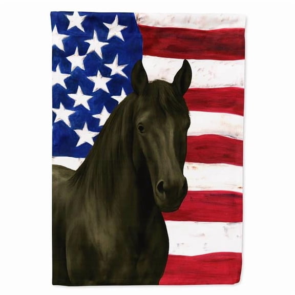 Carolines Treasures WDK6529GF 15.5 x 11.25 in. Black Tennessee Walking Horse American Garden Flag
