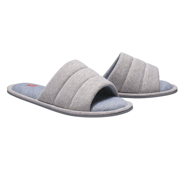 Hanes Womens Open Toe Memory Foam Anti Slip Slide Slipper