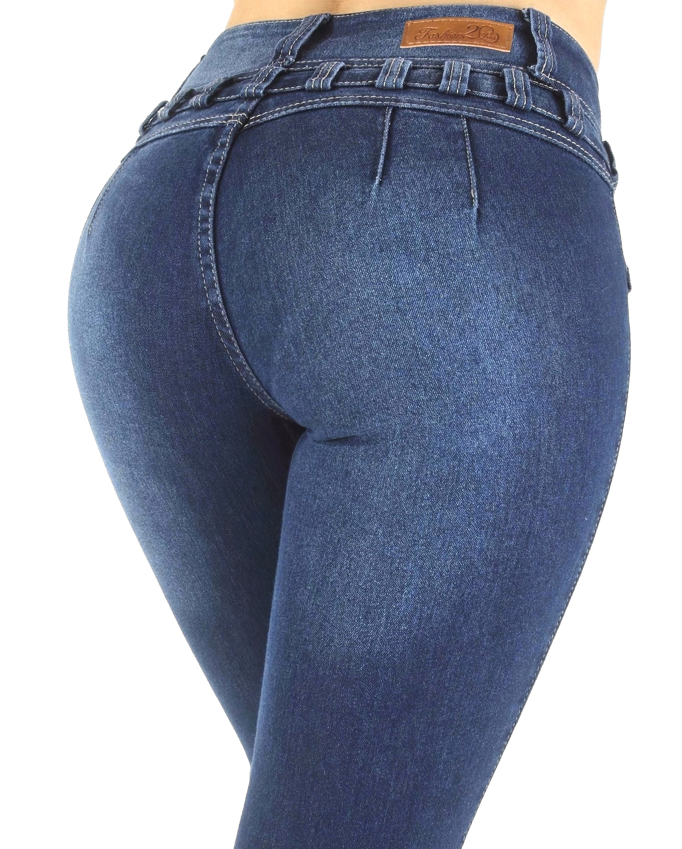 Details about   High Waist Stretch Push-Up Colombian Style Levanta Cola Skinny Jeans  DJ3187 