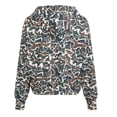 thumbnail image 6 of Godom Womens Hoodies Half Zip Fleece Pullover Tops Camo Print Quarter Zipper Hoodies Fall Winter Clothes, 6 of 7