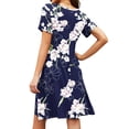 thumbnail image 4 of TARAINYA Summer Dresses for Women Trendy Mini Swing Dress Casual Beach Sundress with Pockets, 4 of 6
