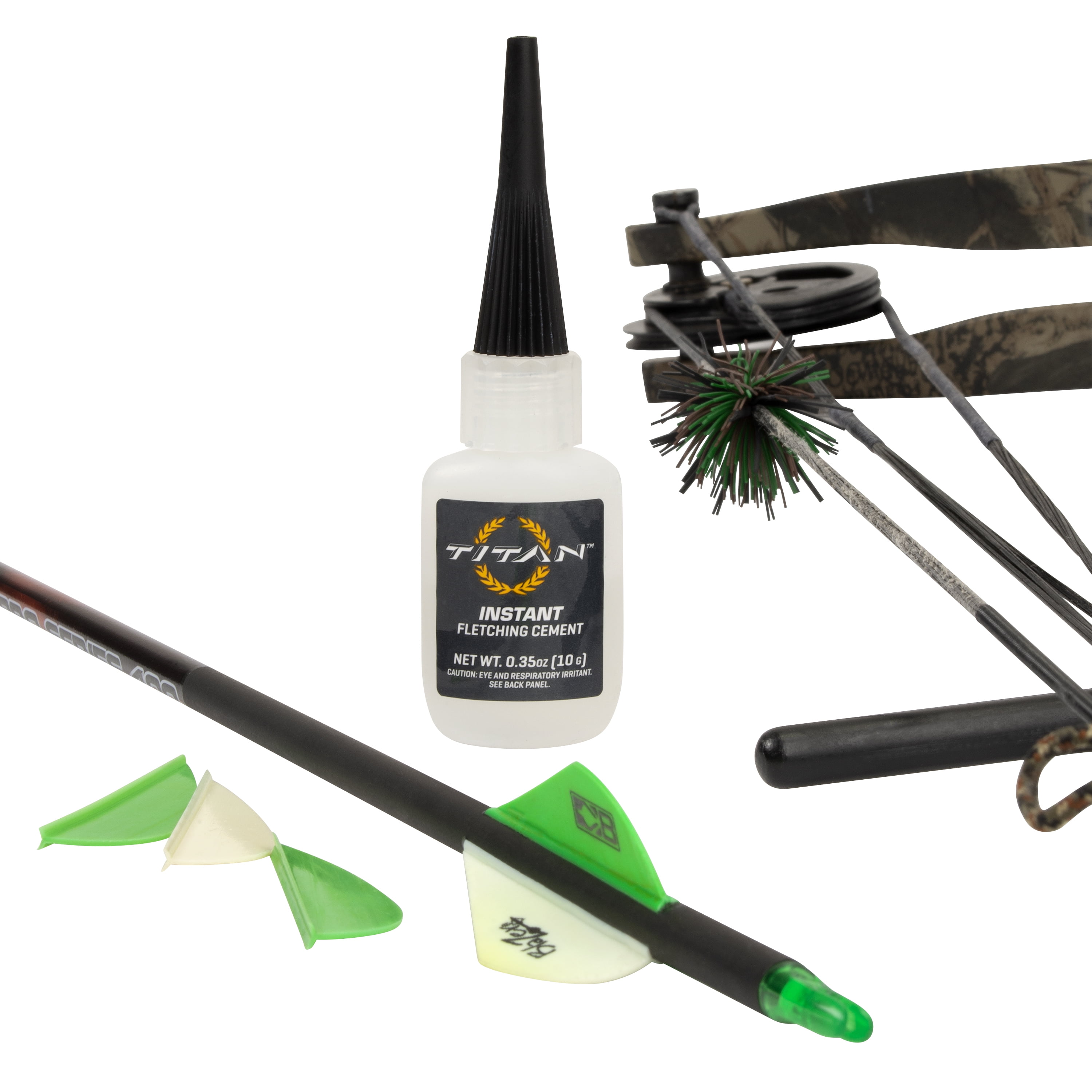 Allen Company Archery Fletching Glue Cement, Carbon, Fiberglass, Aluminum, Wood Arrows, Clear, 0.35 oz