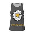thumbnail image 3 of Haiem Keep Life Simple Daisy Flower Men Workout Tank Top Gym Bodybuilding Sleeveless Muscle T Shirts Athletic Tank Breathable Workout Shirt-X-Large, 3 of 8
