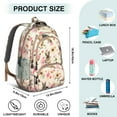 thumbnail image 5 of Shepherd Dog and Flower Floral Backpack for School,Cute School Bag,Schoolbag with Adjustable Shoulder Straps & Padded Back,16.9 Inch, 5 of 5