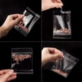thumbnail image 6 of 400 pcs 3.5 x 3.3 Inch Clear Plastic Bags Resealable Adhesive Cello/Treat Bags Cookies Bags Self Sealing OPP Bags Bags with Hang Hole for DIY Bakery Soap Cookies Gifts 1.3 Mil, 6 of 8