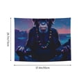 thumbnail image 6 of Kdxio Starry Sky Meditating Chimpanzees Wall Hanging Tapestries Banner For Bedroom College Dorm Home Living Room Party Decor 29X37 In, 6 of 8