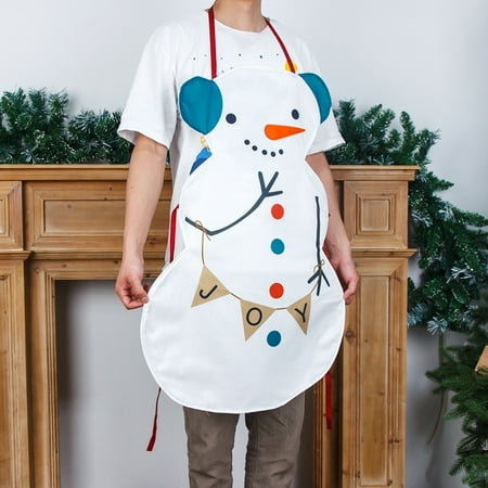 

VERMON Christmas Apron Festival Decoration Realistic Look Durable Versatile Decorative Xmas Apron