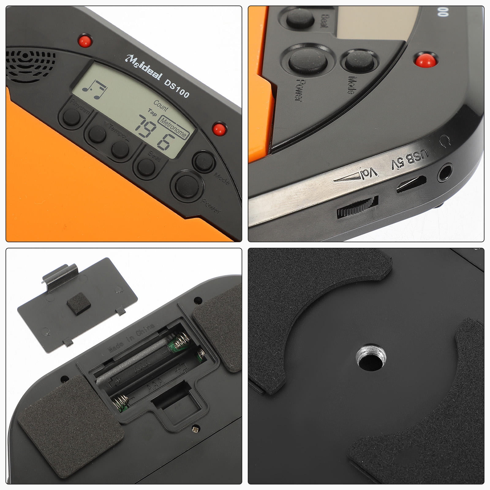 Amosfun Lightweight Electronic Drum Practice Pad with External Power Supply and Non- Skid Proof Design