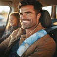 thumbnail image 3 of Uorisanigo Blue Marble Auto Seat Belt Cover Flannel 2-Pack Universal Car Seat Belt Pads Cover Soft Comfort Shoulder Strap Pads Car Accessories Compatible with Most Cars, 3 of 7
