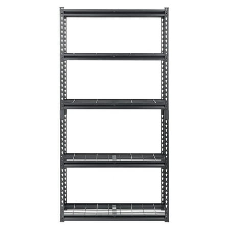 Garage Shelving Units 5 Tier, Heavy Duty Steel Shelves 2000 lbs Capacity, Adjustable Metal Storage Shelves for Garage, Basement, Kitchen, Black
