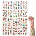 thumbnail image 1 of 20 hojas de tatuajes temporales de Navidad para niños/decoración temporal de fiesta para mujeres, pegatinas de Navidad/marcadores de tatuajes falsos, 1 of 6