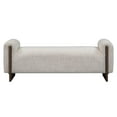 thumbnail image 2 of Pemberly Row 60" Fabric Upholstered Bench Sand Beige with Ash Wood Frame, 2 of 7