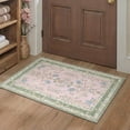 thumbnail image 5 of DEORAB 5x7 Area Rugs for Living Room, Machine Washable Non Slip Vintage Floral Rugs, Low Pile Lightweight Print Pattern Rug for Bedroom, Dusty Pink, 5 of 5
